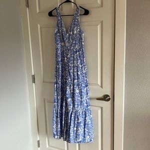 Jessica Simpson blue and white maxi size small